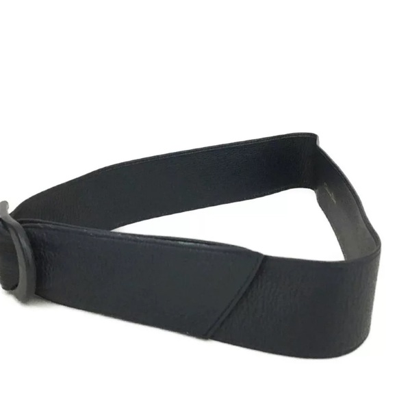 Authentic Christian Dior Navy blue Leather 81cm Women Belt - Picture 3 of 9